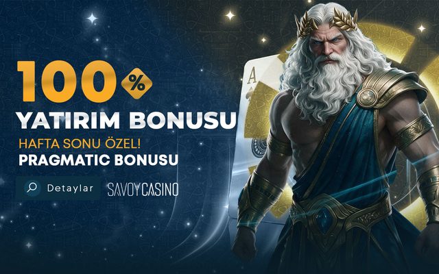 Savoycasino haftasonu %100 Pragmatic Play yatırım bonusu kampanya görseli
